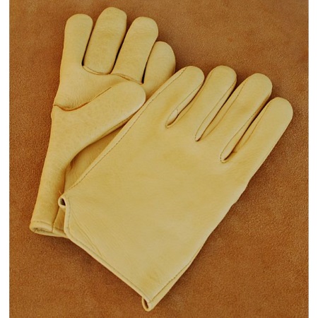 (image for) Elk Hide Mediumweight Slip-On Gloves with Nordic Fleece Lining